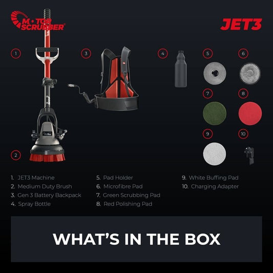 JET3 (no backpack) Includes medium brush, pad holder, micropad, three pads, no charger
